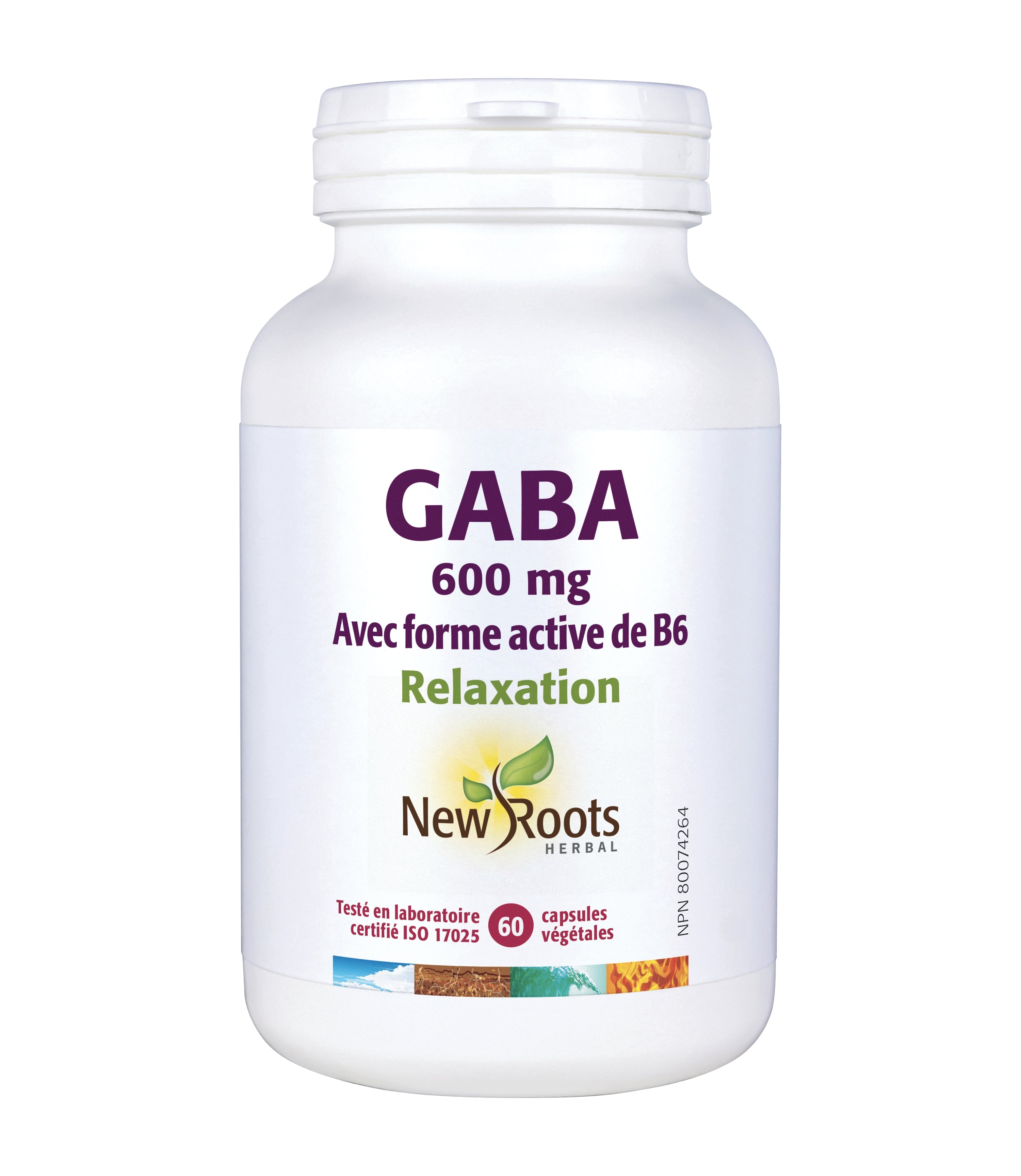 Gaba 600mg + B6 - New Roots - 60 capsules